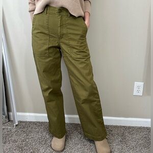 Uniqlo Olive Green Utility wide leg Pants, size 4
